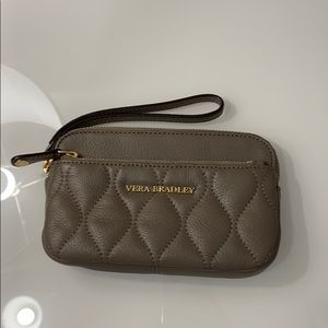 Vera Bradley Sophie wristlet Sycamore leather.